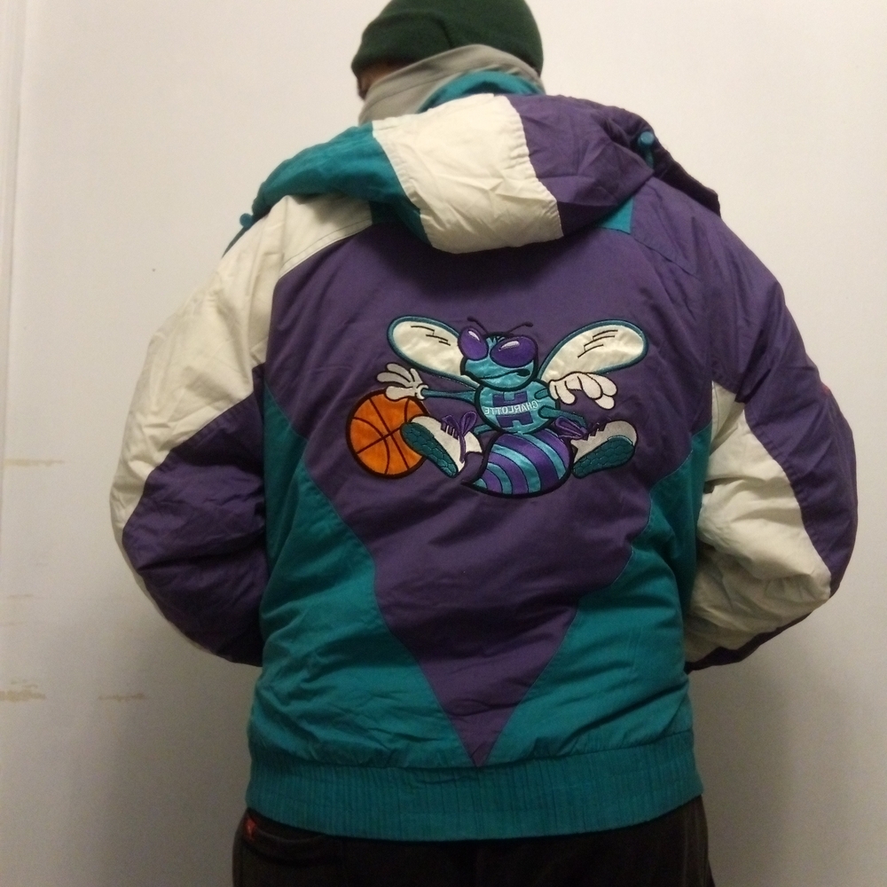 Pro Player Teal, Purple, and Cream Puffer Jacket - Picture 2 of 2